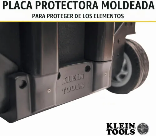 Vista 3 de Klein Tools 55452RTB Bolsa de herramientas, resistente al agua, organizador de almacenamiento de herramientas que rueda sobre ruedas resistentes