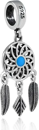 Vista 2 de Dream cather Encanto 925plata esterlina Ala Encanto Pluma encanto para pandora pulsera