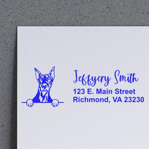 Vista 134 de American Bulldog Stamp Duo, Custom Return Address for Dog Lovers, Personalized Mail Mark for Letters and Cards