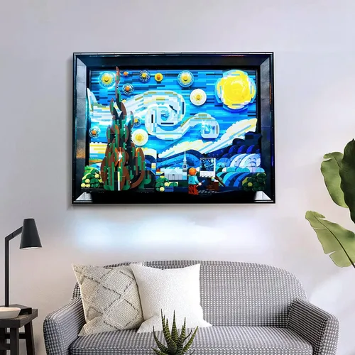 Vista 5 de BrickBling Luces LED compatibles con Lego Starry Night, kit de luces compatible con Lego Van Gogh compatible con Lego 21333-versión clásica