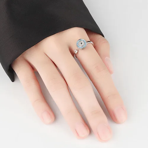 Vista 77 de Anillo de plata de ley 925, minimalista, ajustable, hecho a mano, para mujeres y niñas