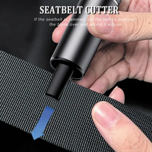 Vista 3 de Rompeventanas reutilizable con cortador de cinturón de seguridad, herramienta de escape de emergencia de seguridad para automóvil, herramienta