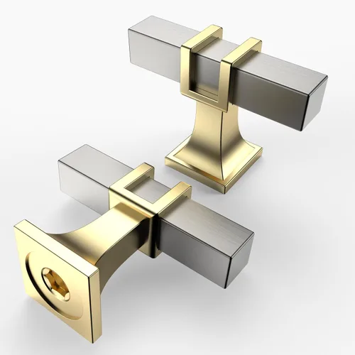 Vista 26 de Asidrama - Paquete de 10 manijas para alacena de 3 pulgadas (76mm) de color negro mate y dorado, tiradores para gabinete, accesorios para gabinete