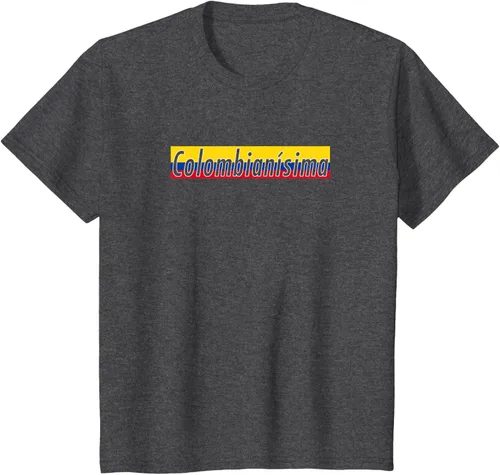 Vista 30 de Camisas Colombianisima Colombia para mujer Bandera de Colombia, Negro, S