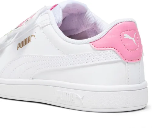 Vista 2 de PUMA Tenis unisex Smash 3.0 de cuero con velcro para niños