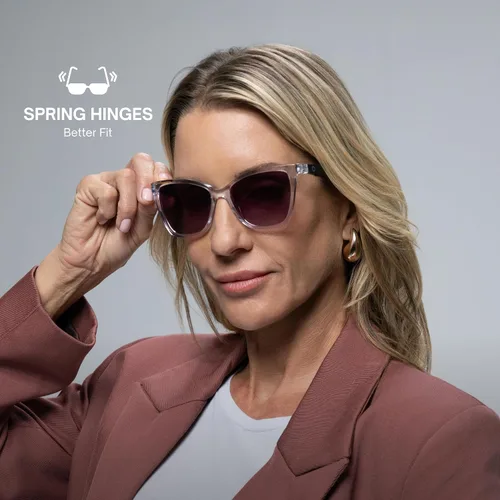 Vista 5 de Lucyd Lyte (versión 2025) - Lentes inteligentes para mujer, con Bluetooth, lentes polarizados, altavoces de oído abierto y micrófono, Moonrise