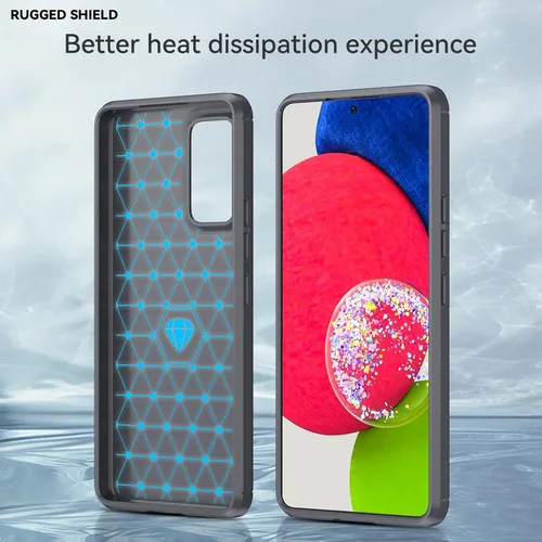 Vista 5 de M MAIKEZI Funda para Samsung A53 5G, funda para Galaxy A53 5G, con protector de pantalla HD, absorción de golpes flexible de TPU parachoques de goma