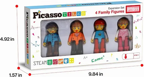 Vista 8 de Picasso Toys Bloques de Erizo 4 Figuras de Personajes de Acción Familiar Juguete para Niños Pequeños Construcción Bloques de Baldosas Paquete