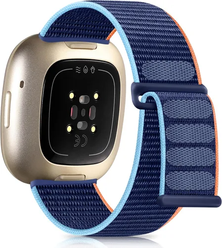 Vista 7 de Getino Compatible con Fitbit Versa 3 4 Fitbit Sense/Sense 2 bandas para mujeres y hombres, correa deportiva ajustable de nailon elástica compatible
