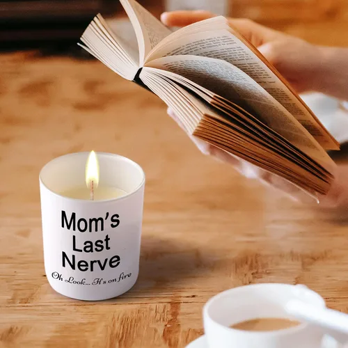 Vista 5 de BFJLIFE Regalos para mamá de hija o hijo, divertido regalo único para madre para Navidad, cumpleaños, mamás, Last Nerve Oh Look Its On Fire Novedosa