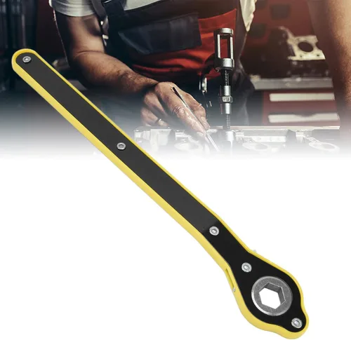 Vista 4 de Llave de trinquete para gato de ahorro de mano de obra automática, llave de trinquete giratoria de 360°, gato de tijera hexagonal, ahorro de mano