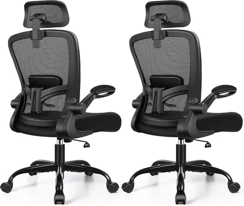 Vista 14 de FelixKing Silla de Oficina, Silla de Escritorio con Soporte Lumbar Ajustable, Silla de Computadora Ergonómica con Respaldo Alto y Respaldo