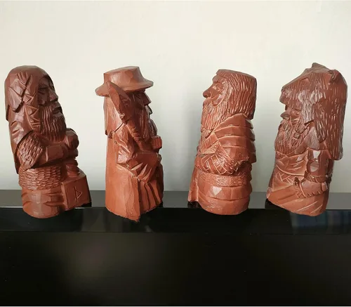 Vista 3 de Estatua de los dioses nórdicos Odin Thor Tyr Ulfhednar, estatuas de mitología vikinga nórdica, decoración pagana nórdica para el hogar, oficina