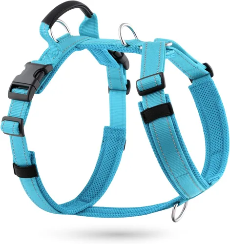 Vista 16 de Arnés Anti-Tirones para Perros con Asa, Malla Suave Acolchada Ajustable para Perros Pequeños, Medianos y Grandes Arnés Reflectante de Paseo Fácil