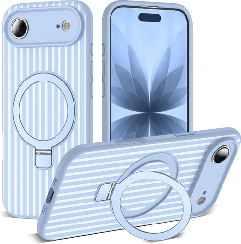 Vista 134 de SKYLMW Funda diseñada para iPhone 11 con soporte magnético invisible Compatible con Mag-Safe, a prueba de caídas de grado militar, a prueba
