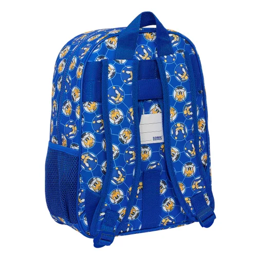 Vista 4 de Mochila Escolar Sonic Prime Azul 26 x 34 x 11 cm