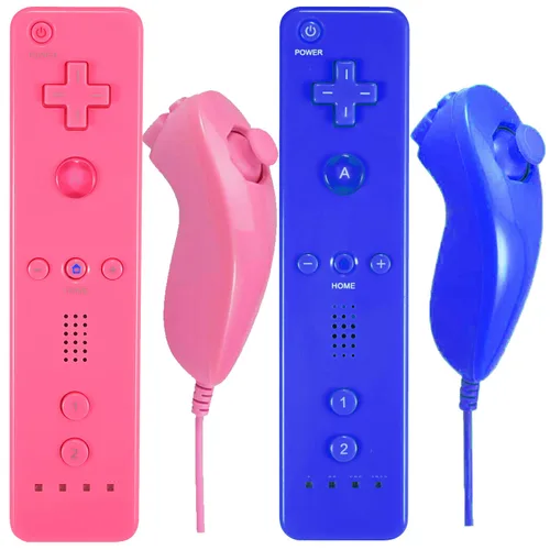 Vista 9 de Burcica Controller for Wii Remote and Nunchuck, Wireless Controllers Compatible with Wii/Wii U with Silicone Case and Wrist Strap (Black)