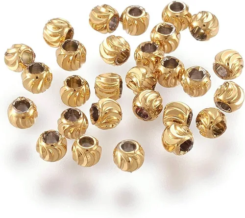 Vista 11 de Craftdady 50 cuentas redondas planas chapadas en oro de 18 quilates de latón galvanizado de 0.394 pulgadas para hacer joyas agujero: 0.059 pulgadas