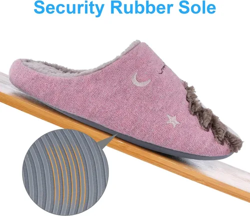 Vista 5 de Pantuflas para casa con diseño de unicornio para niños para interiores impermeables suelas esponjosas