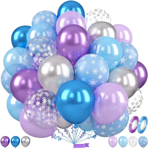 Vista 20 de Globos azules y negros, globos de graduación de 12 pulgadas, globo de látex de confeti azul oscuro, negro, blanco, plateado metálico, para niños
