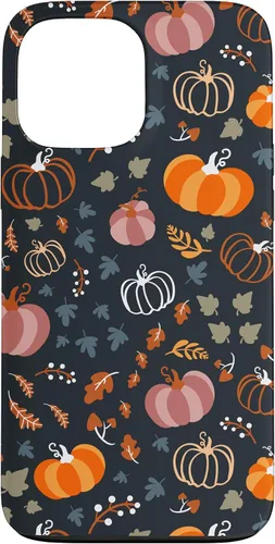 Vista 23 de Funda para iPhone 14 Pro Max Otoño Hojas Caídas Calabaza Cosecha de Especias Feliz Oto