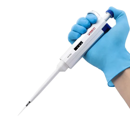 Vista 14 de FOUR E'S SCIENTIFIC Pipeteta de un solo canal, micropipeta de volumen variable ajustable de alta precisión para laboratorio (0.1-2.5 uL)