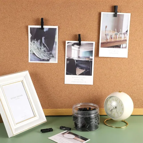 Vista 5 de 50 clips de presión para tablón de anuncios, pasadores de madera con clips, clips de cubículo, clip de pared, accesorios de cubículo para paneles