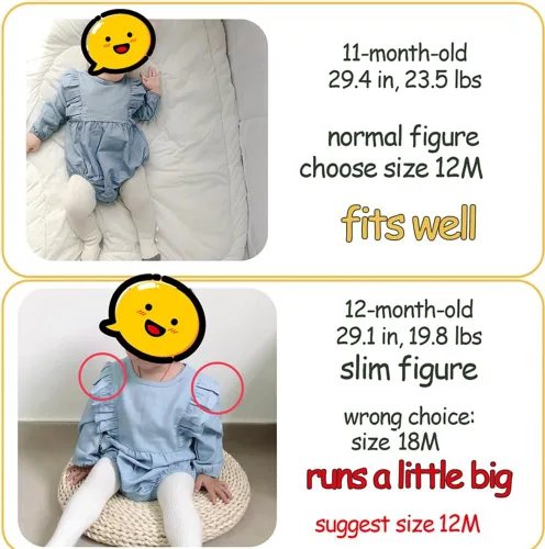 Vista 6 de Simplee kids Mameluco de manga larga para bebé niña, mameluco de una pieza, ropa para primavera y otoño