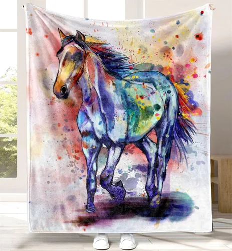 Vista 9 de Manta de cabra, regalos para niñas y niños, bonita manta colorida para sofá, manta de franela con animales, regalos de cumpleaños, 40 x 50 pulgadas