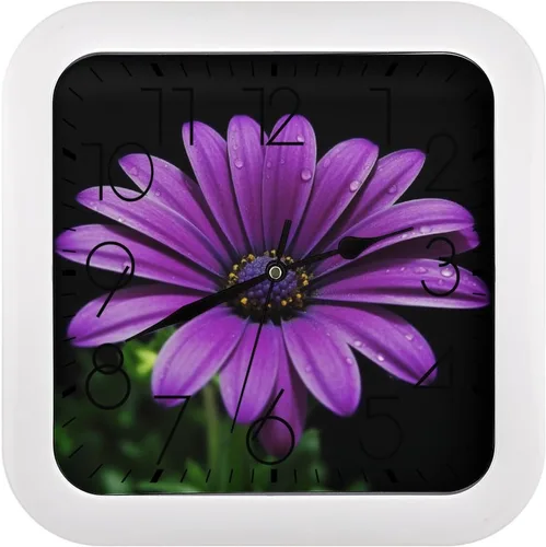 Vista 21 de 10" Square Modern Wall Clock,African Mud Cloth Tribal Print Kitchen Clocks Wall Battery Operated,Silent Non Ticking Unique Funny Cute Wall Clock for