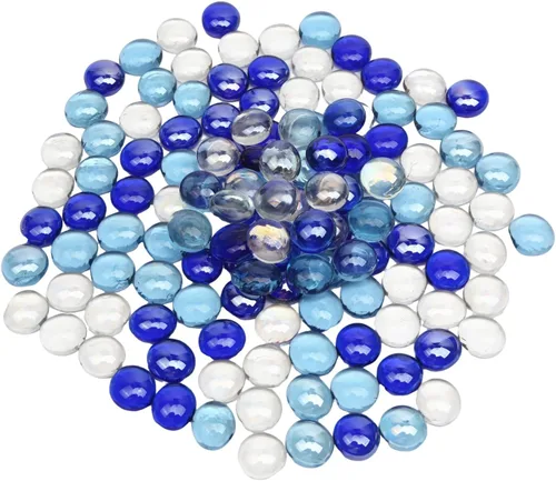 Vista 8 de Cuentas de vidrio transparente de 2 libras para jarrones, guijarros de vidrio, canicas de vidrio plano transparente para relleno de jarrones, velas