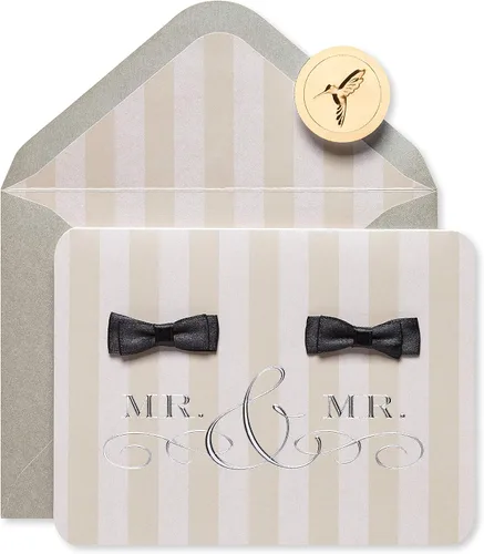 Vista 4 de Papyrus Tarjeta de boda LGBTQIA+ para novios (comienzos increíbles)