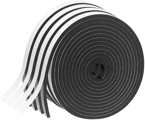 Vista 19 de Cinta aislante de espuma autoadhesiva, burletes de 1 x 1/8 pulgadas x 5 metros para puertas y ventanas, sello de puerta a prueba de sonido