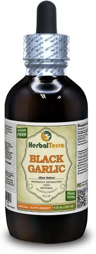 Vista 4 de Herbal Terra LLC Extracto líquido de bulbo seco de ajo negro (Allium Sativum), certificado orgánico, 2 onzas