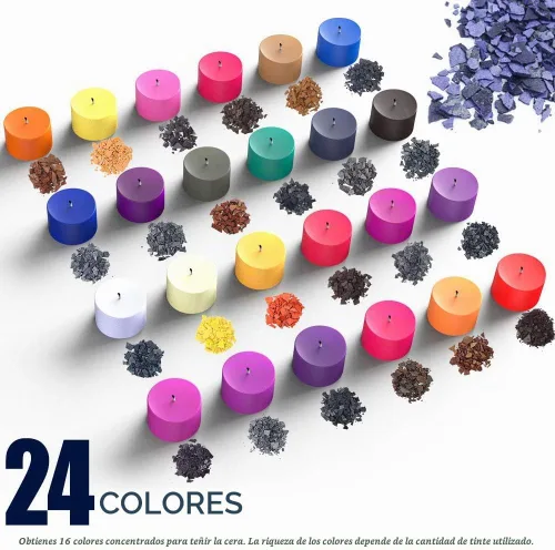 Vista 2 de EricX Light Tinte de color de vela, tinte de cera de 24 colores para la fabricación de velas