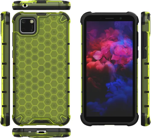 Vista 179 de Pzwoxukhov Funda compatible con Huawei Nova 3i, compatible con Huawei P Smart+ 2018 Honeycomb Anti-Drop Shock-Absorbing Case Negro