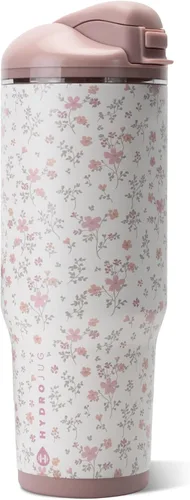 Vista 40 de HydroJug Ease2o - Botella de agua aislada de 24 onzas, tapa con popote y Duna