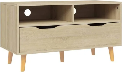 Vista 2 de TV Cabinet Sonoma Oak Engineered Wood Medium TV Cabinet Entertainment Center