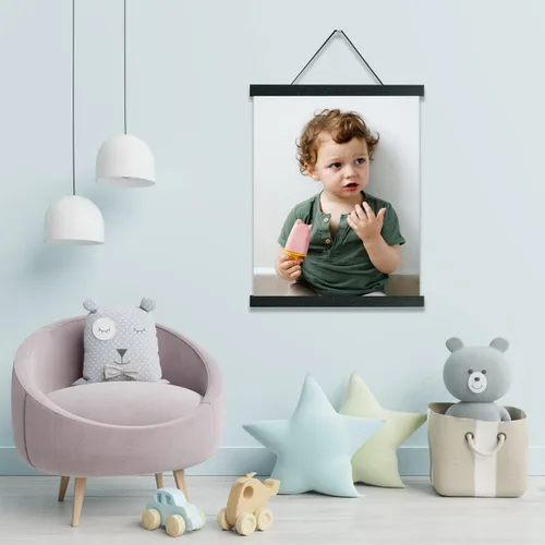 Vista 5 de YK artwood Impresiones de lienzo personalizadas con tus fotos de 8 x 10 pulgadas, imágenes personalizadas a lienzo para amantes, familiares, niños