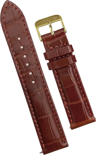 Vista 12 de vinacreations Correa de reloj hecha a mano AIIi-gator para hombres con liberación rápida, de cuero de cocodrilo premium, correa de reloj de repuesto