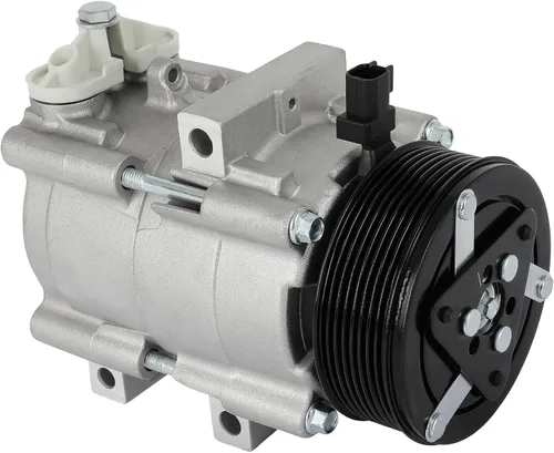 Vista 22 de cciyu Compresor de aire acondicionado apto para Ford Taurus para M-ercury Sable 3.0L 2001-2007 reemplaza al compresor de CA para automóvil 6 ranuras