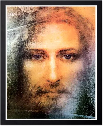 Vista 48 de Poster Master Póster de retrato vintage, impresión cristiana retro, regalo para religiosos, amigos, cara de Jesucristo, sudario de Turín, Biblia