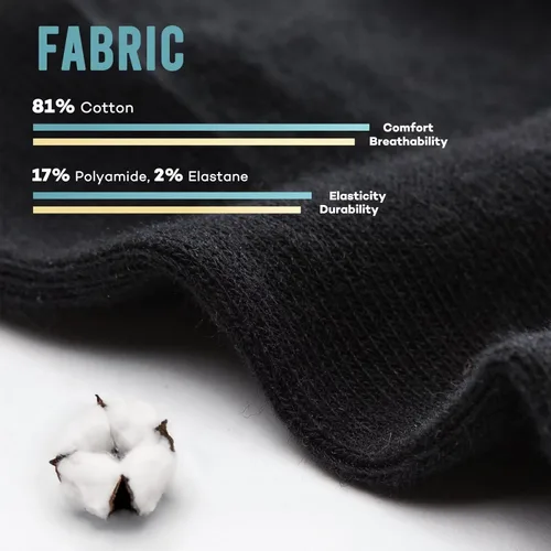 Vista 4 de FALARY Calcetines tobilleros para mujeres y hombres, 6 pares de calcetines de corte bajo que no se muestran, suaves que absorben la humedad