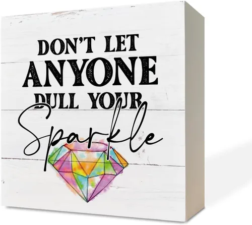 Vista 9 de Letreros de madera inspiradores, caja de madera, decoración de escritorio, letrero positivo para decoración del hogar, regalo de motivo, Life isn't