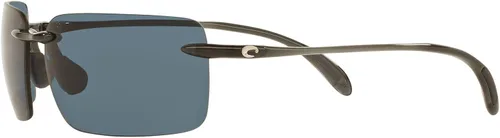 Vista 3 de Costa Del Mar Gafas de sol rectangulares Cayan para hombre, Gris