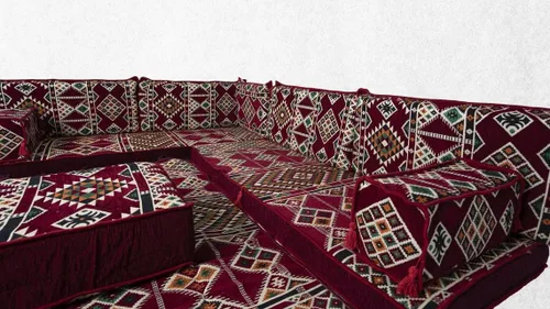 Vista 3 de arabicsofa Floor Sofa Seating Set,L Shape Corner Set,Oriental Floor Seating,Floor Cushions,Living Room Sofa,Arabic Majlis,Moroccan Jalsa