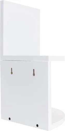 Vista 2 de kieragrace Priva - Estante esquinero de pared, juego de 2, blanco, 7.75 x 7.75 pulgadas
