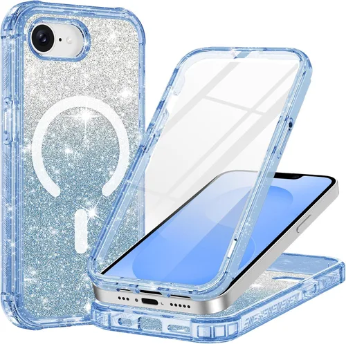 Vista 21 de Hekodonk Funda para iPhone 15 Pro Max, compatible con Magsafe [protector de pantalla de vidrio templado integrado y protección de lente de cámara]