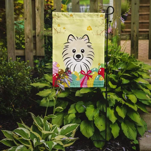 Vista 578 de Caroline's Treasures BB1923GF Bandera decorativa para jardín con diseño de Border Collie, para caza de huevos de Pascua, para jardín, jardín, patio