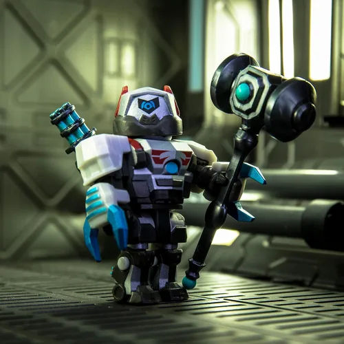 Vista 6 de Roblox Action Collection - Robot 64: Beebo + DuelDroid 5000 Paquete de dos figuras [incluye 2 artículos virtuales exclusivos]